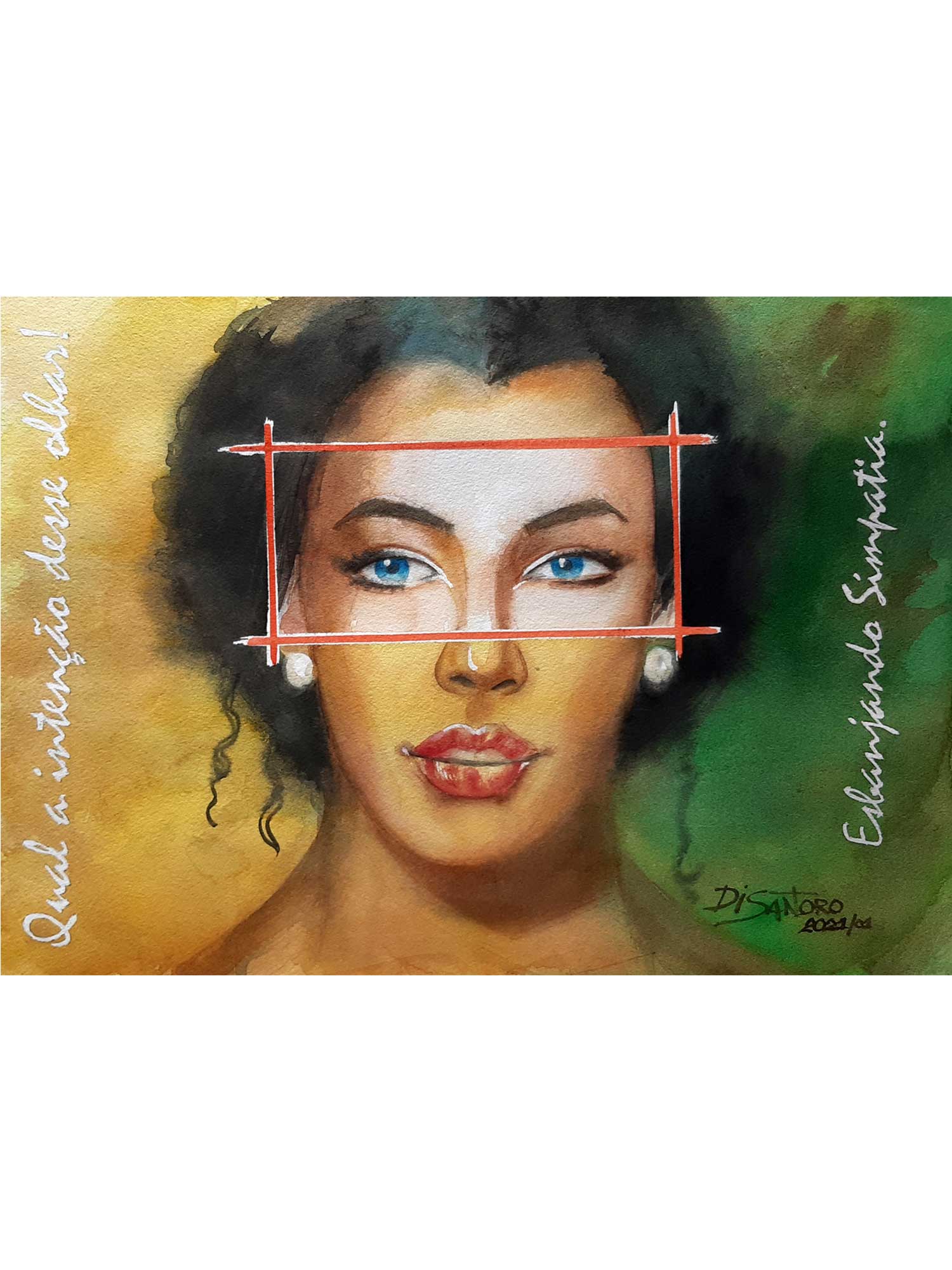 Aquarela Esbanjando Simpatia - Paulo Di Santoro