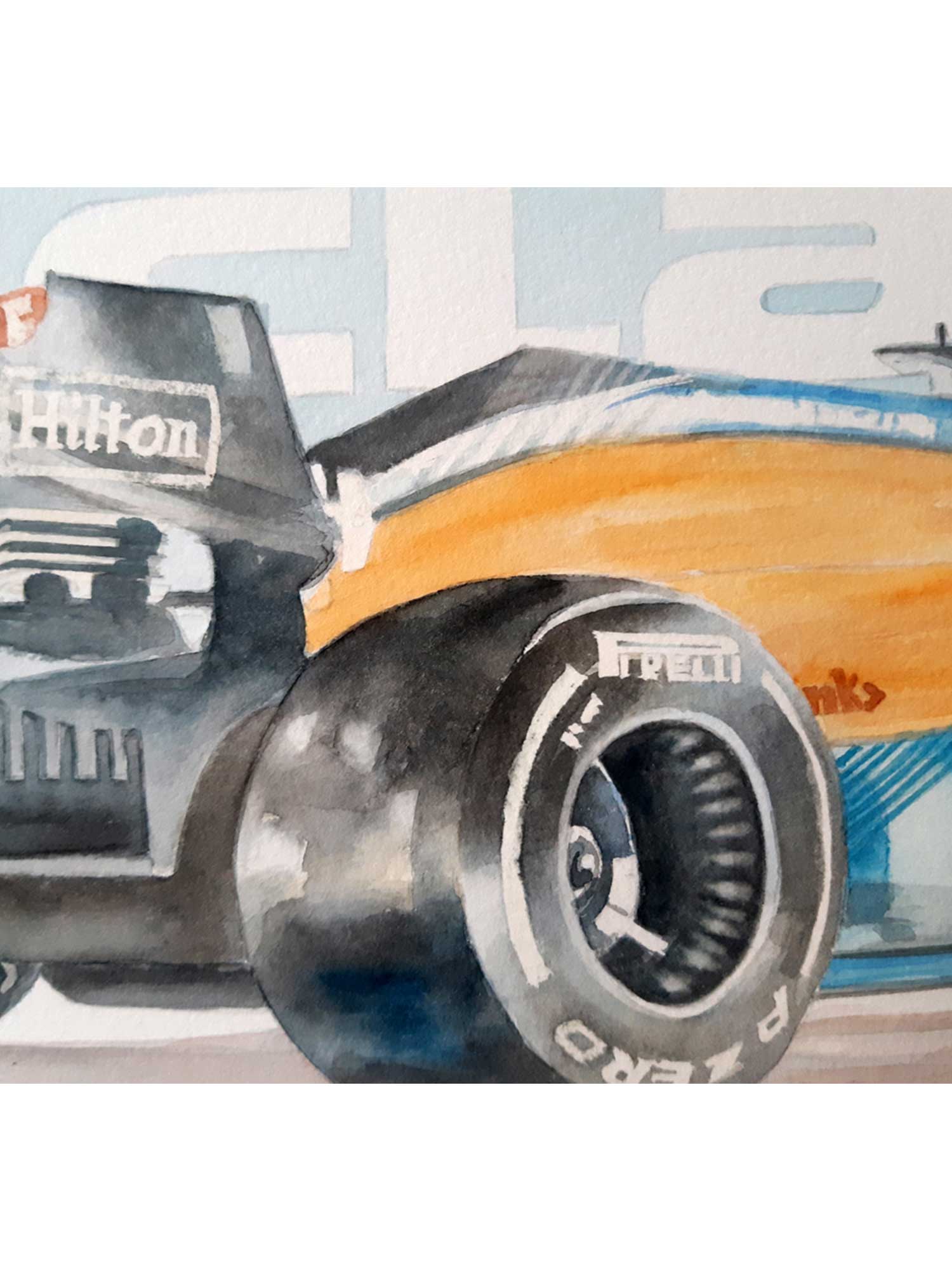 Obra “A McLaren e a Moça ” - Aquarela - Imagem 3