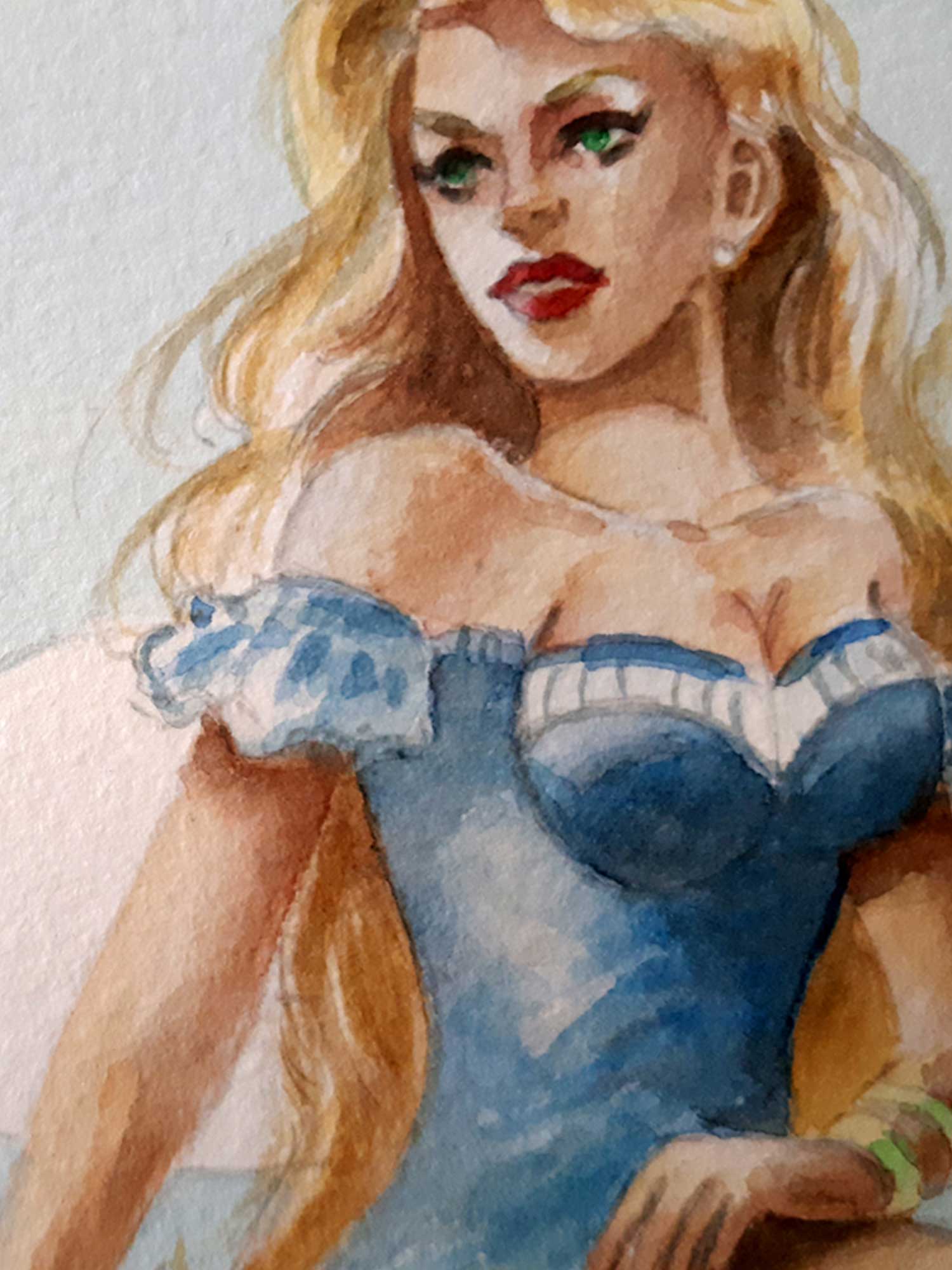Obra “A McLaren e a Moça ” - Aquarela - Imagem 4
