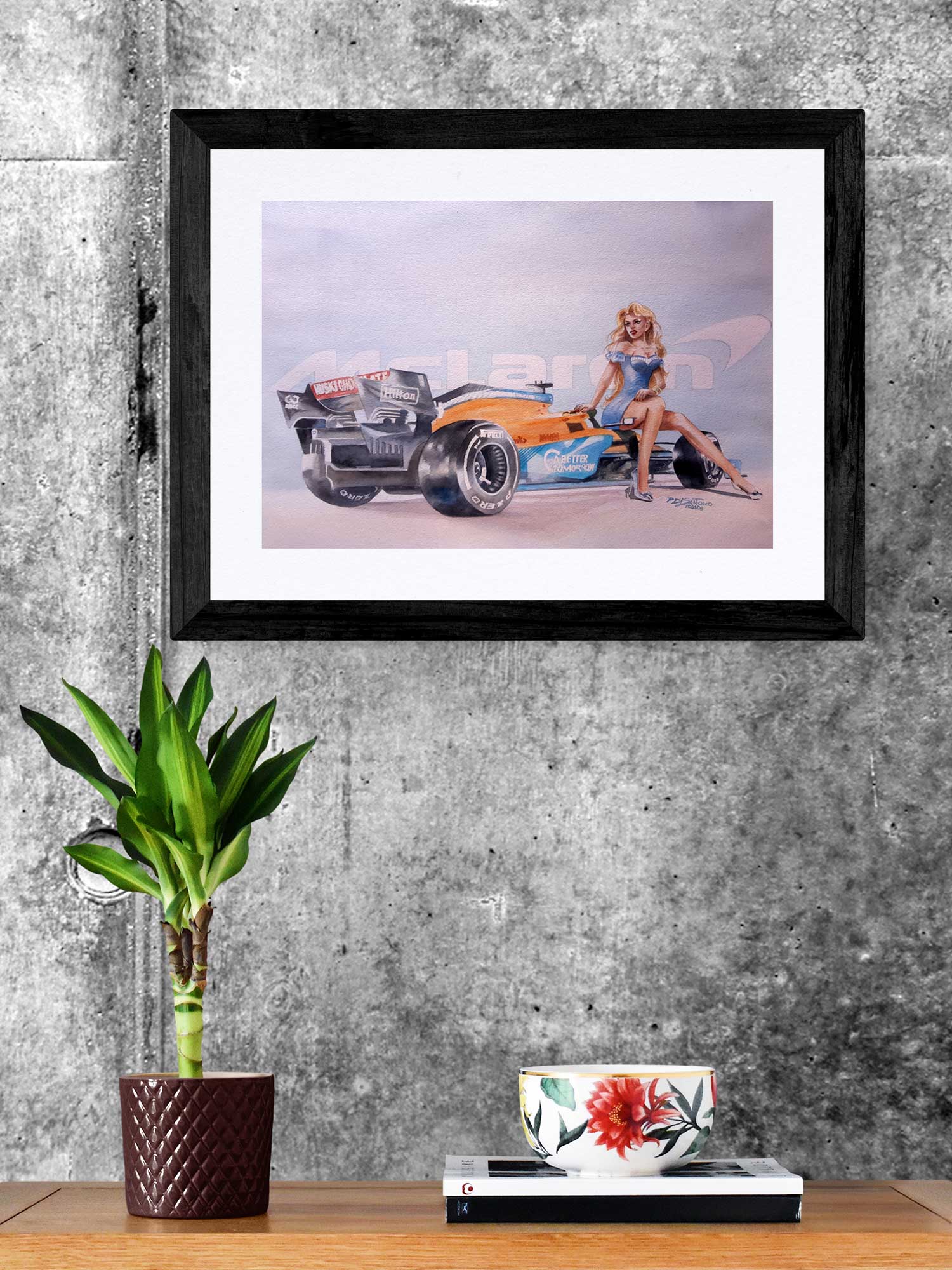 Obra “A McLaren e a Moça ” - Aquarela - Imagem 5