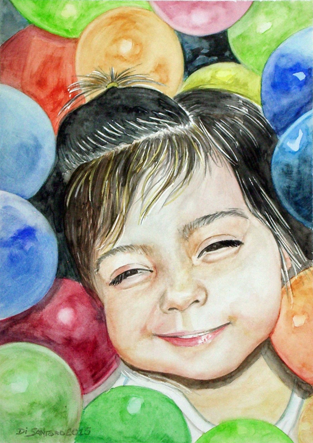 "Retrato de Larissa" - Artista Paulo Di Santoro - Atelier | Retrato por Encomenda.