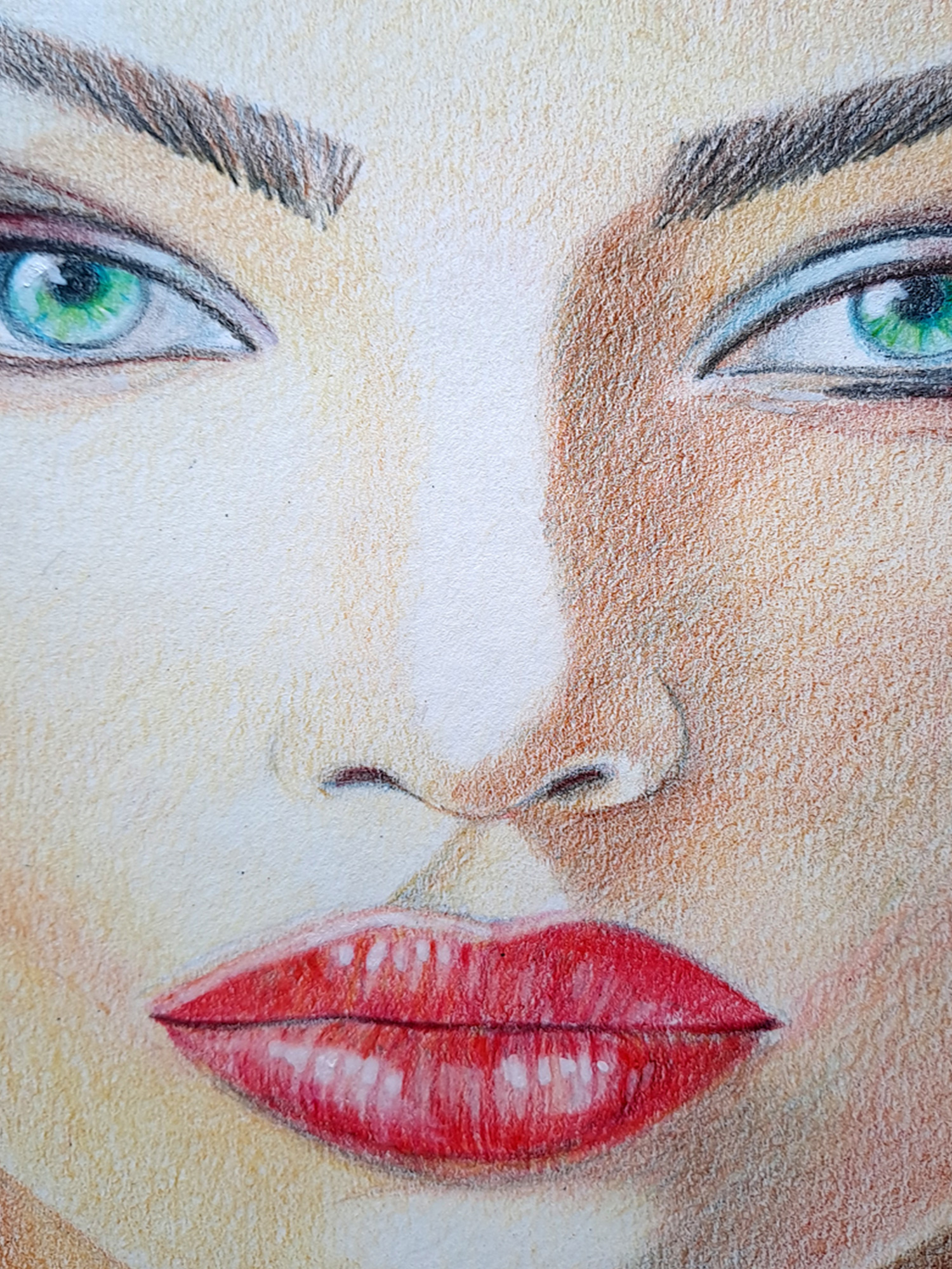 "Retrato Face Feminina 03" Aquarela - Artista Paulo Di Santoro - Atelier