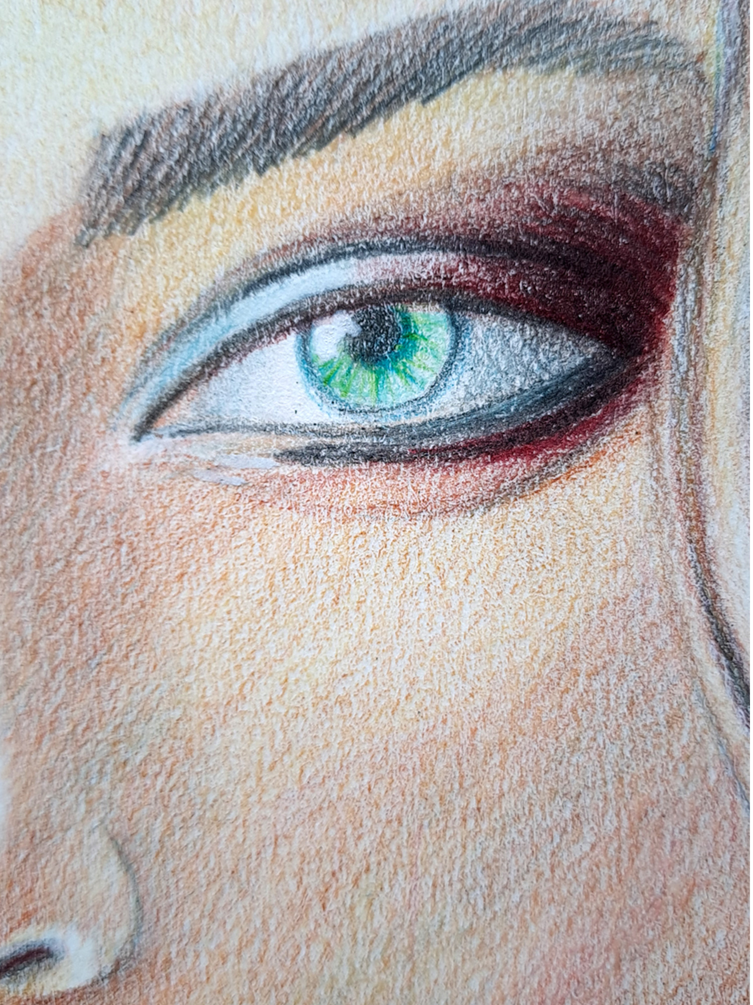 "Retrato Face Feminina 03" Aquarela - Artista Paulo Di Santoro - Atelier