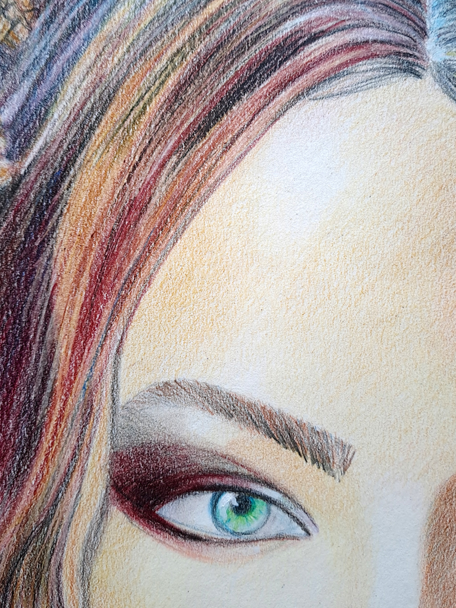 "Retrato Face Feminina 03" Aquarela - Artista Paulo Di Santoro - Atelier