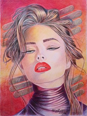 Feminina 05" Aquarela - Artista Paulo Di Santoro - Atelier